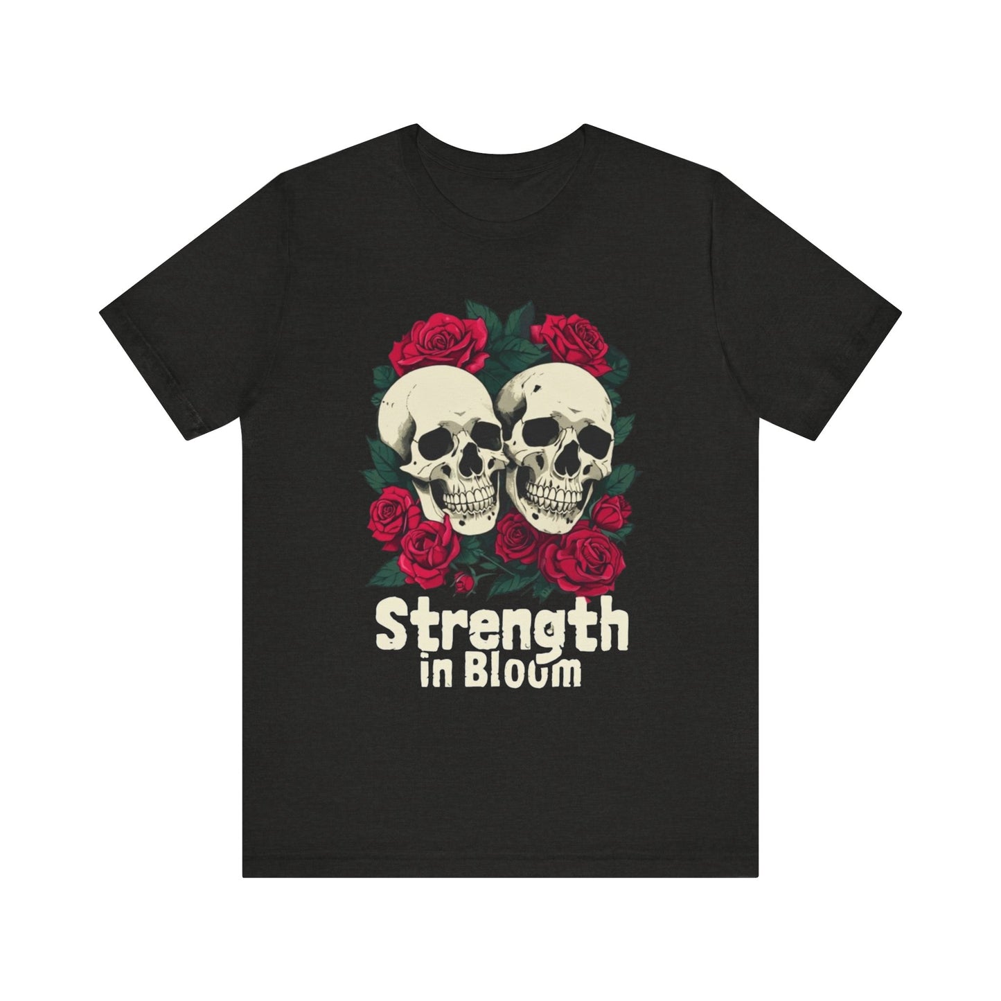 Strength in Bloom Gym Shirt, Floral Workout Tee, Fitness Top, Activewear T-Shirt, Exercise Apparel, Gym Lover Gift