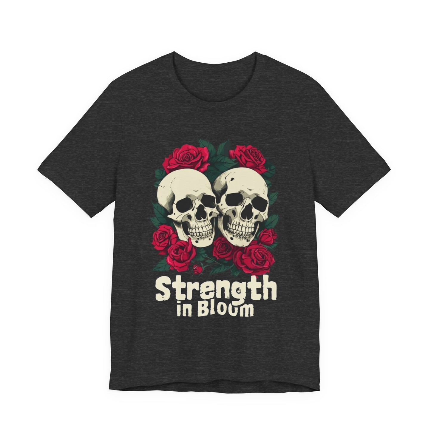 Strength in Bloom Gym Shirt, Floral Workout Tee, Fitness Top, Activewear T-Shirt, Exercise Apparel, Gym Lover Gift