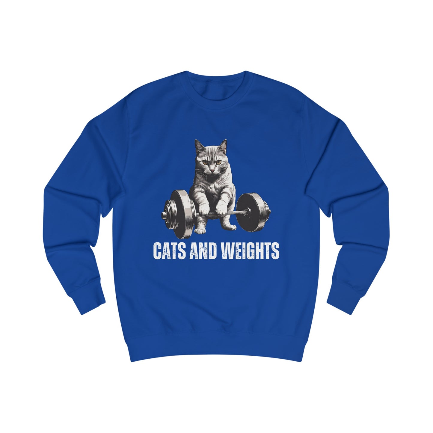 Cat Deadlifting SweatShirt for Cat Lover gift for Powerlifting Cat Sweater - Funny Sweatshirt - Cat Weightlifting for Cat Lover Pullover