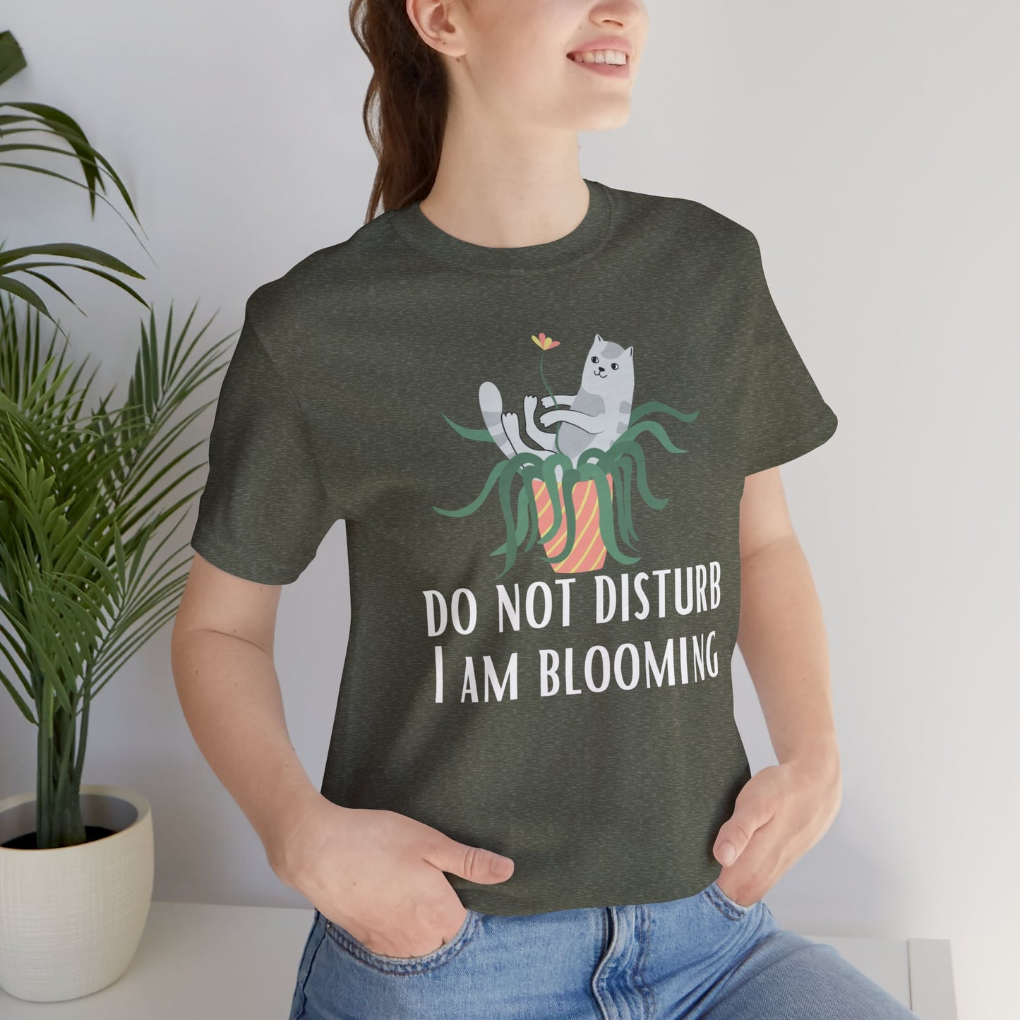 Cat T-shirt for Cat Lover Shirts for Plant Lover T Shirts DO Not Disturb Tee for Introverts gift ideas Gardening Kitty T-shirts for Moms