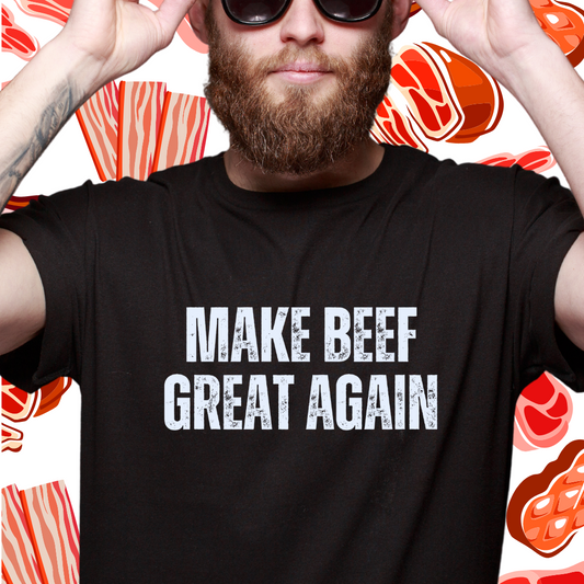 Carnivore Shirt for Food Lover gift ideas for Dad T-shirt for Mens gift for Meat Lover T-shirts Make Beef Great Again T Shirt Funny Meaty Shirts