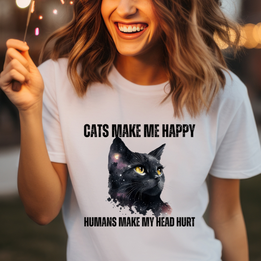 Black Cat Shirt for Black Kitty Lover gift for Cat Lovers Tshirt for Cat Mom gifts for Womens Cat Shirts for Her gift Funny Cat T-shirt