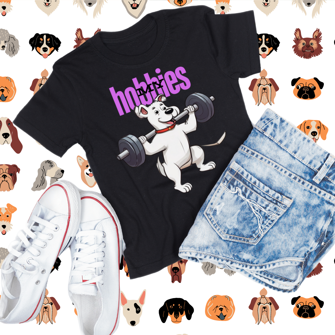 Dog Lover T-shirt for Dog Mom gift for Gym Rat T Shirts for Gym Girl Workout Enthusiasts gifts for Weightlifter gift Crossfit Shirt for Dog Dad