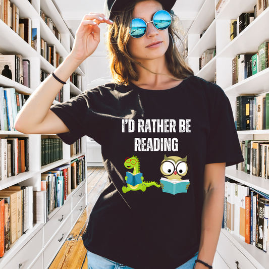 Reading T-shirt for Book Lover Gift for Reader gift for Bookworm Shirt - Cute Owl T Shirt - Dragon Reading Shirt