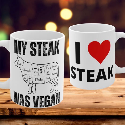 Funny Mug for Meat Lover gift for Carnivore Coffee Mug for Coffee Lover gift for Steak Lover Mug 11oz