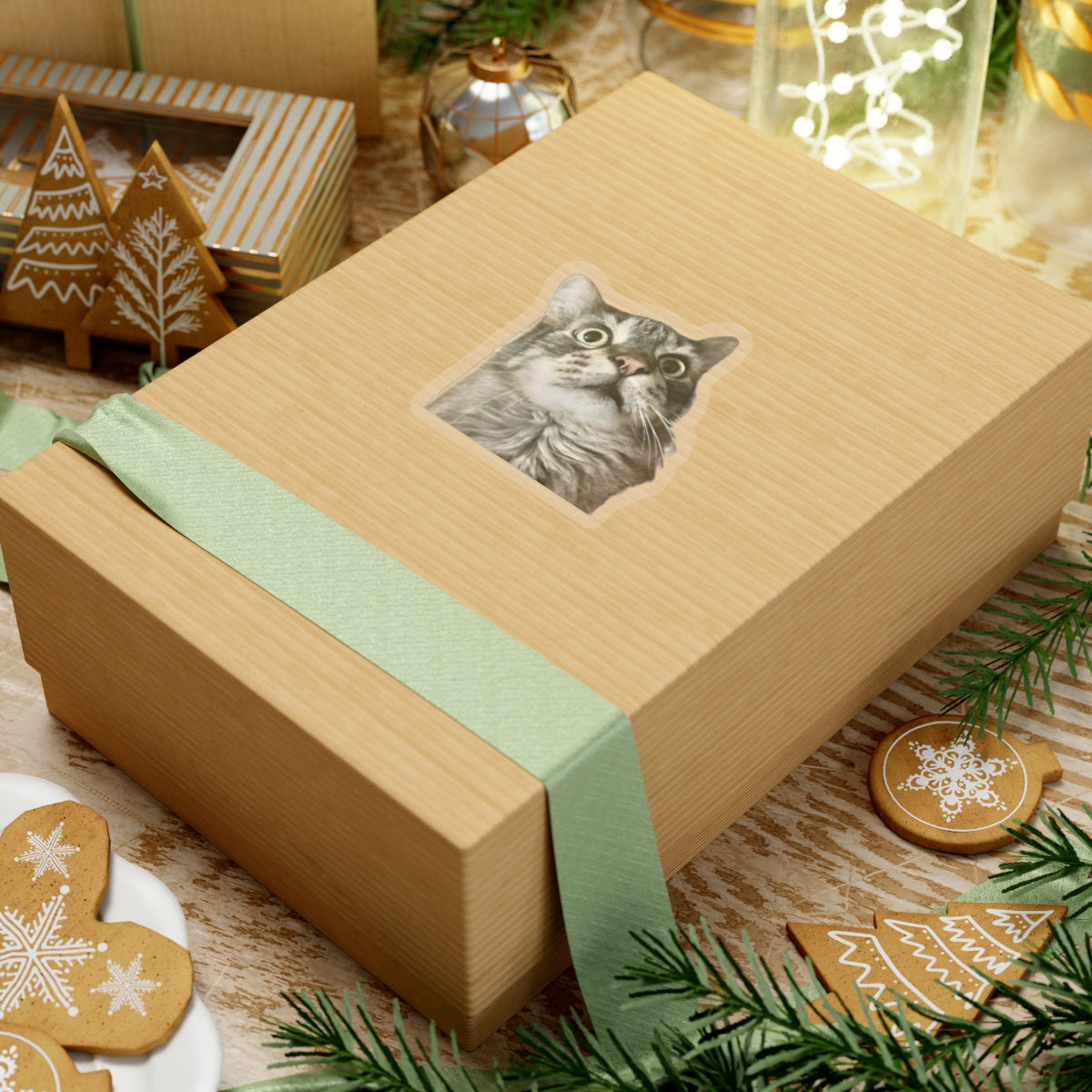 Funny Cat Sticker for Cat Lover Gift for Cat Mom Cute Cat Stickers for Funny gifts for Cat Lovers Adorable Maine Coon Kitty