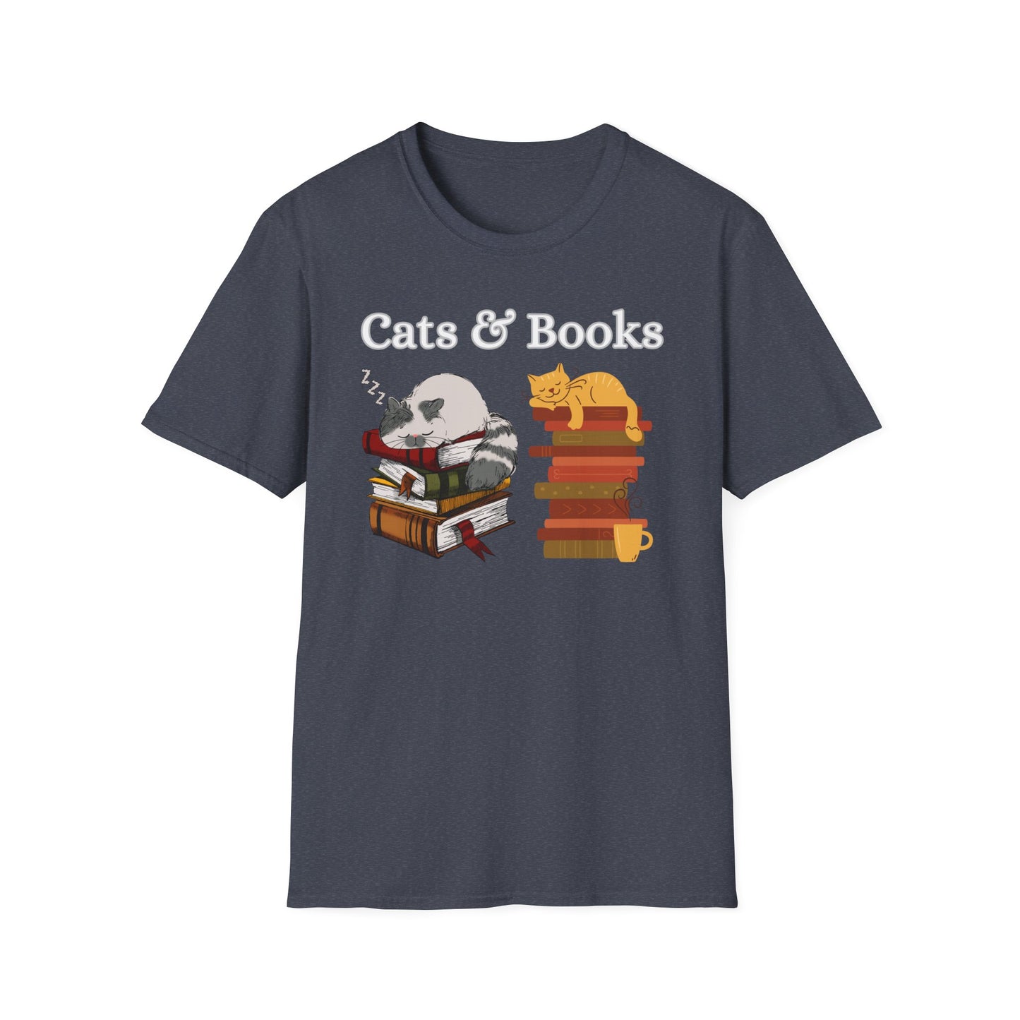 Cat T-shirt for Reader gift Funny Cat Shirt Reading Cats T shirt for Cat Lover gift Cats Books Shirt T-shirt Book Lover Gift