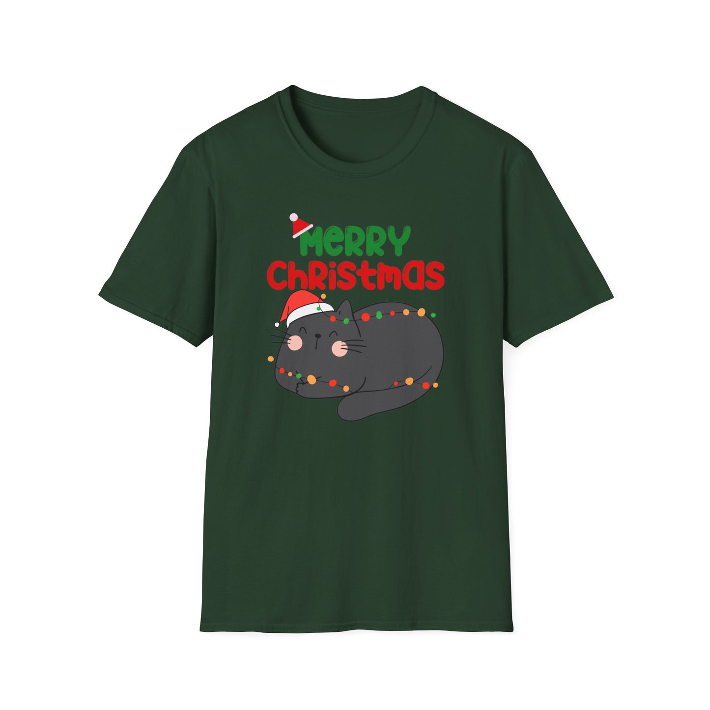 Christmas Lover Shirt for Cat Lover gifts for Black Cat Lovers T-shirts for Cats Mom Tshirts Funny Cat Shirts for Christmas present for Her