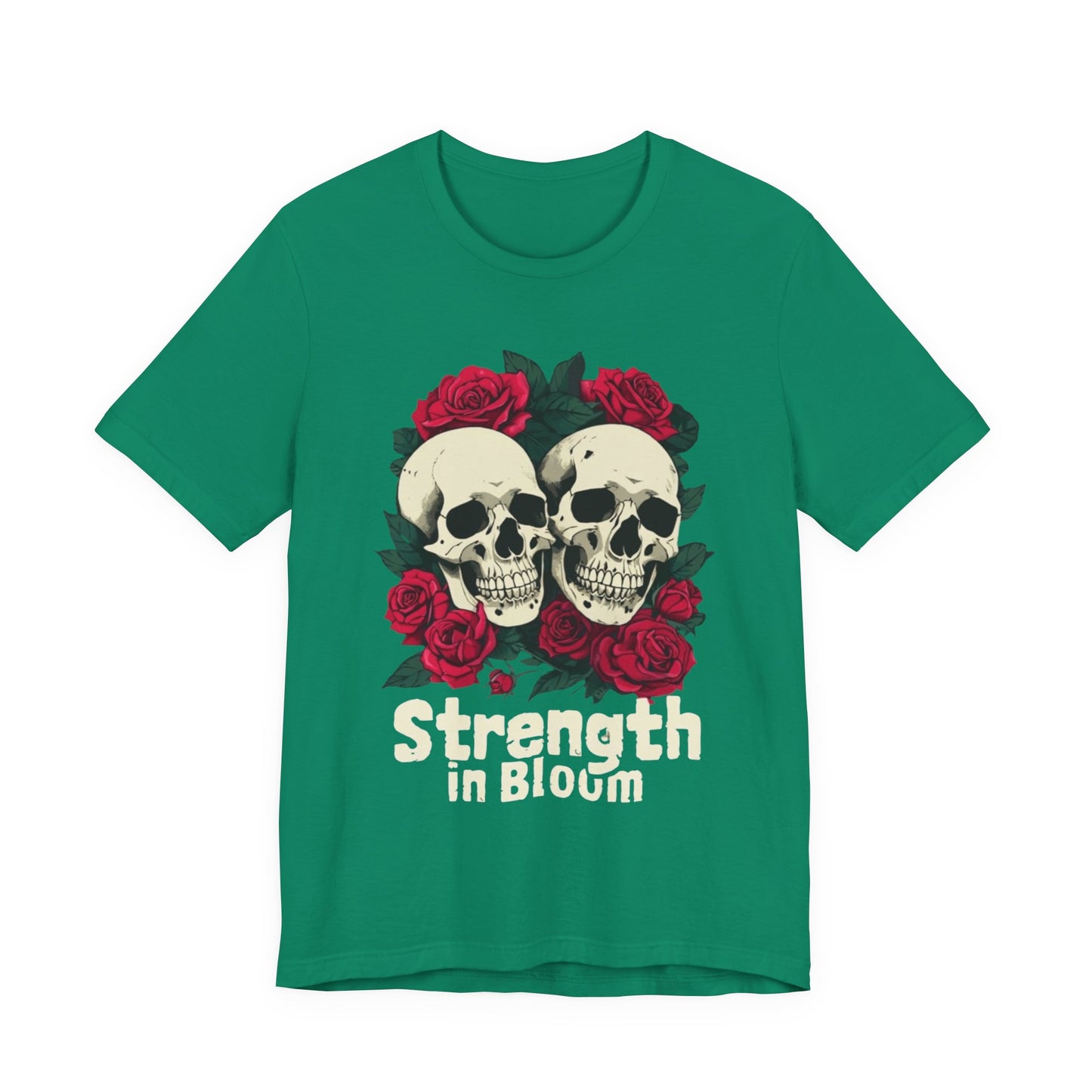 Strength in Bloom Gym Shirt, Floral Workout Tee, Fitness Top, Activewear T-Shirt, Exercise Apparel, Gym Lover Gift