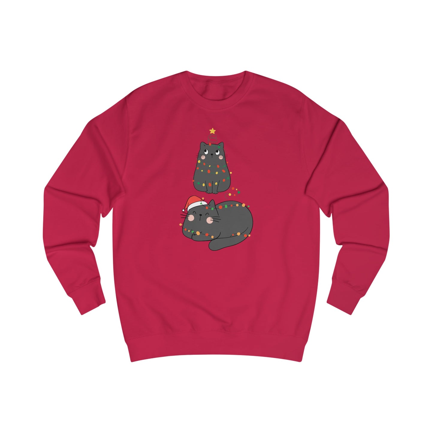 Funny Christmas Cat Sweatshirts for Her gifts for Cat Lover Sweatshirt Black Cat Lover present for Christmas presents for Women