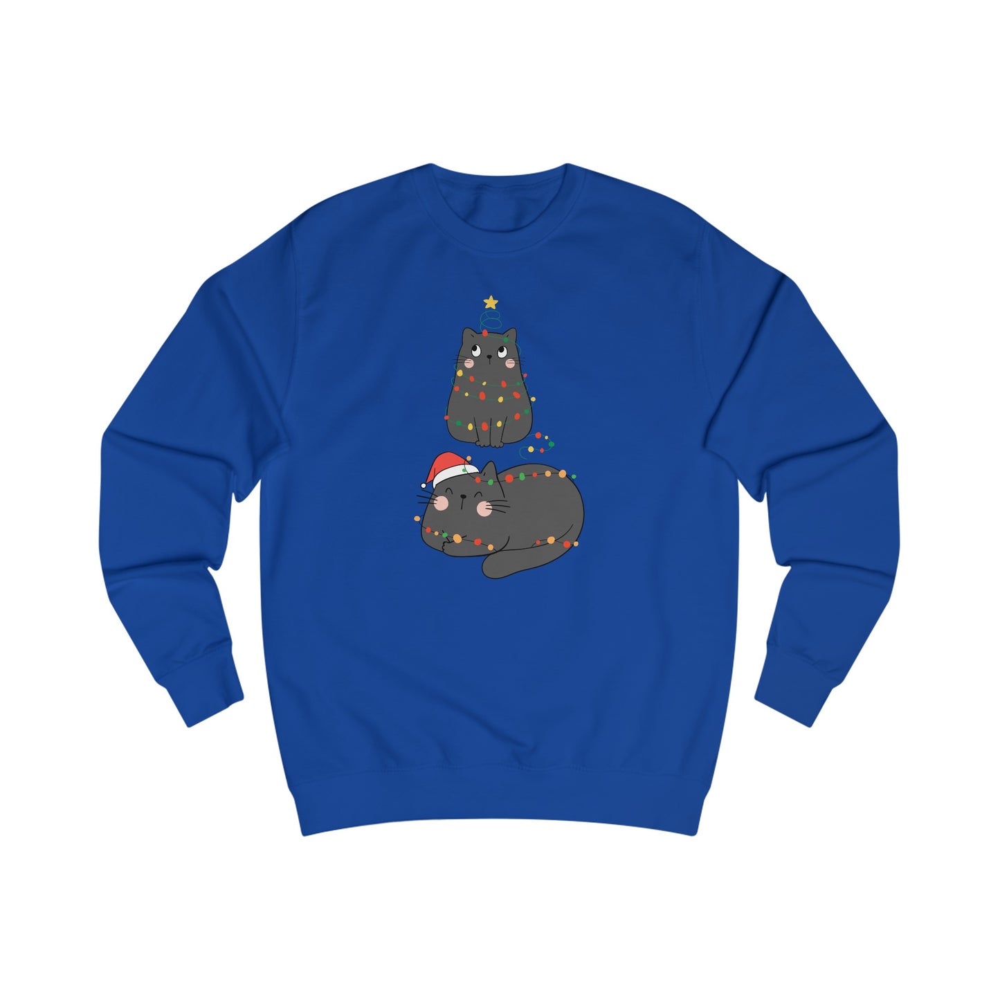 Funny Christmas Cat Sweatshirts for Her gifts for Cat Lover Sweatshirt Black Cat Lover present for Christmas presents for Women