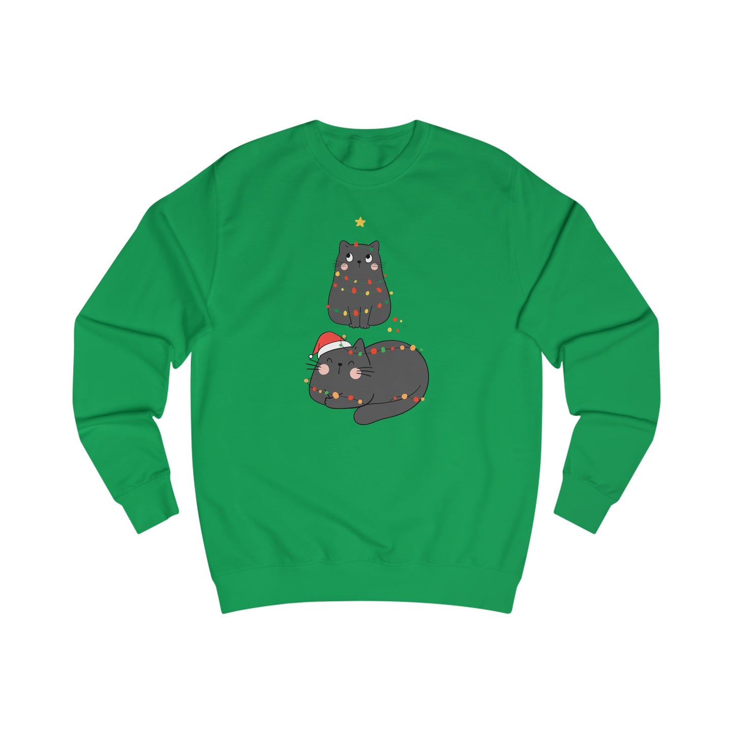 Funny Christmas Cat Sweatshirts for Her gifts for Cat Lover Sweatshirt Black Cat Lover present for Christmas presents for Women