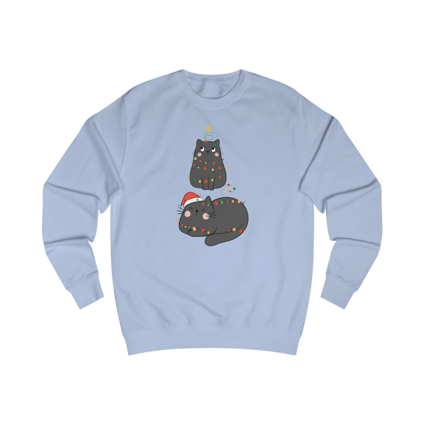 Funny Christmas Cat Sweatshirts for Her gifts for Cat Lover Sweatshirt Black Cat Lover present for Christmas presents for Women