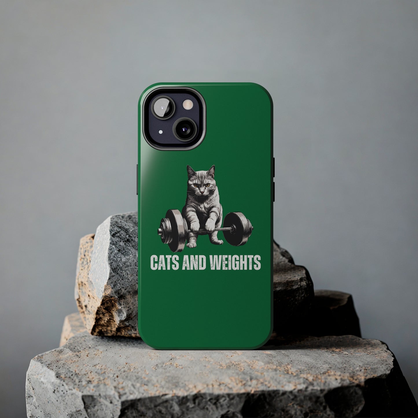 CATS & Weights iPhone case for Gym Lover gift for Cat Lover gifts for Fitness Lover Funny Cat Phone case Workout case