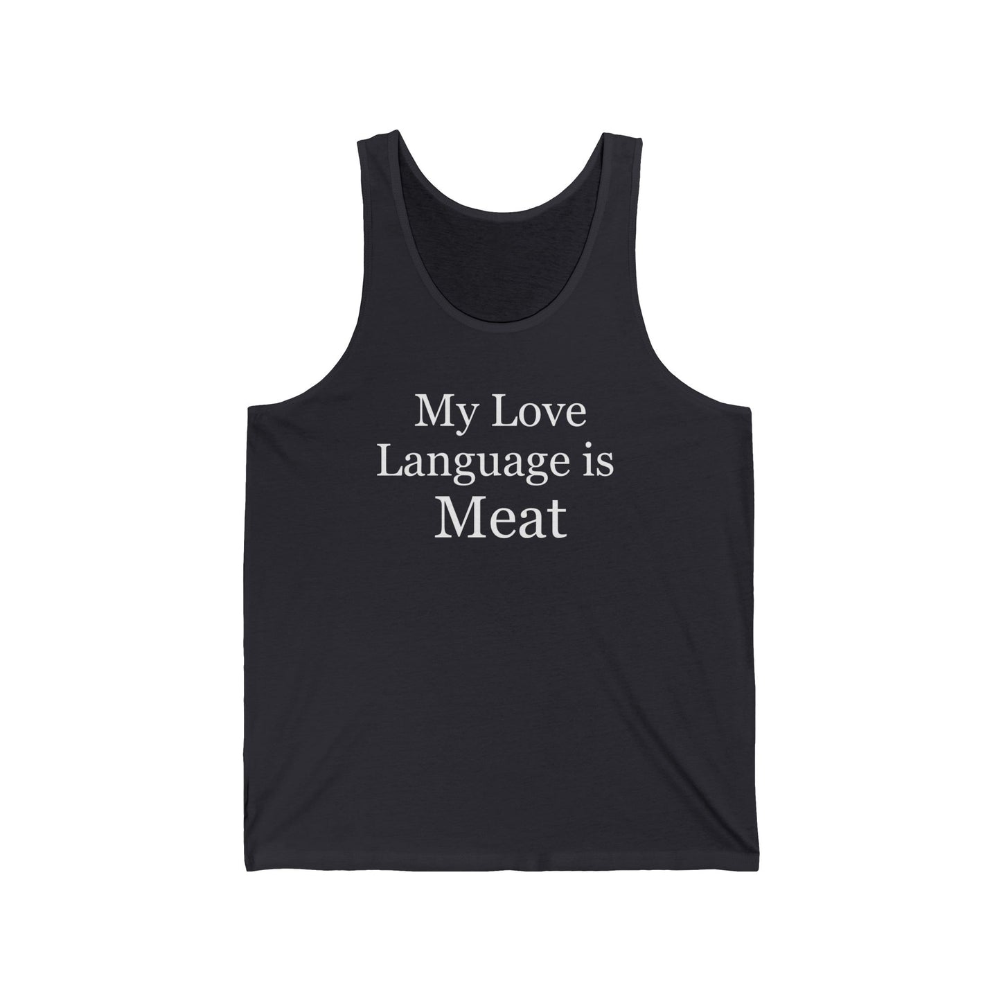 Carnviore Tank Top My Love Language is Meat Tank Top for Barbecue Tank Tops for Mens gifts for Cooking Shirt Funny Food Tank Tops