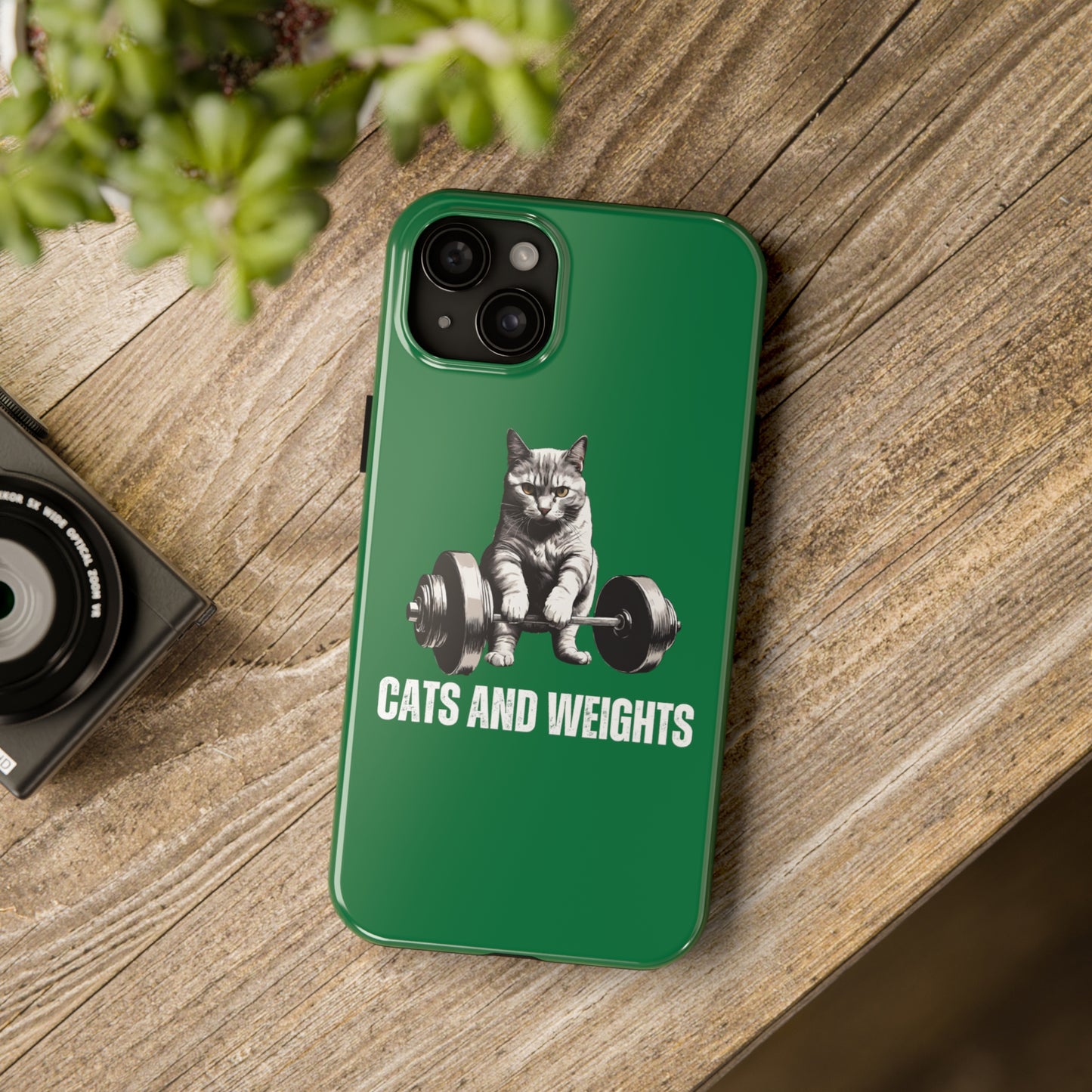 CATS & Weights iPhone case for Gym Lover gift for Cat Lover gifts for Fitness Lover Funny Cat Phone case Workout case
