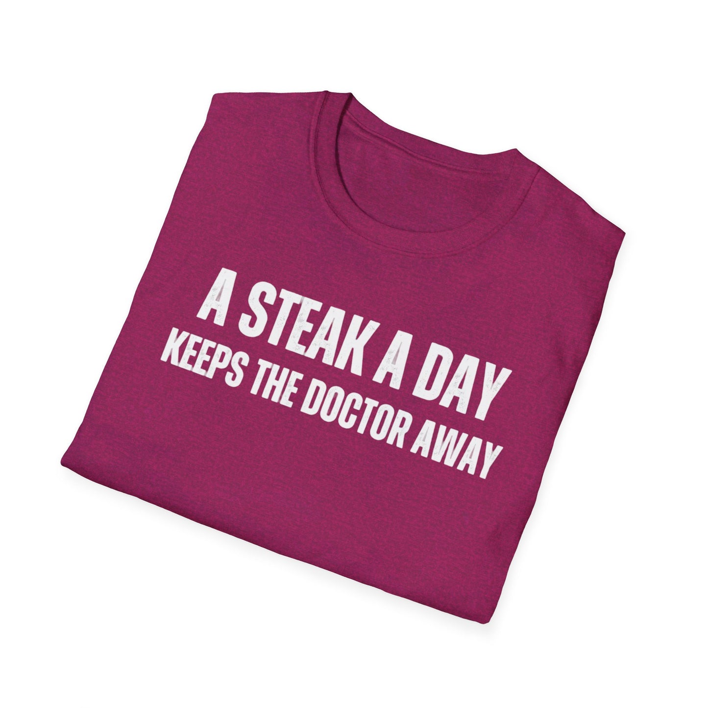 Steak Lover T-shirt gift for Meat Lover Shirt Carnivore Shirt for Barbecuing T Shirts for Keto Diet gifts Steak A Day Keeps The Doctor Away