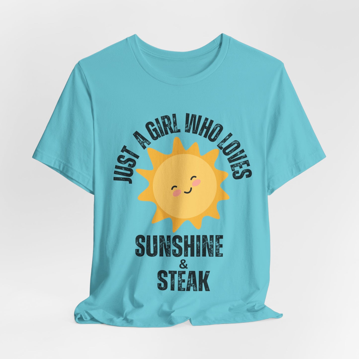 Steak and Sunshine Unisex Tee, Carnivore Diet Top, Foodie T-Shirt, Meat Lover Shirt, BBQ Party Wear, Grilling Apparel