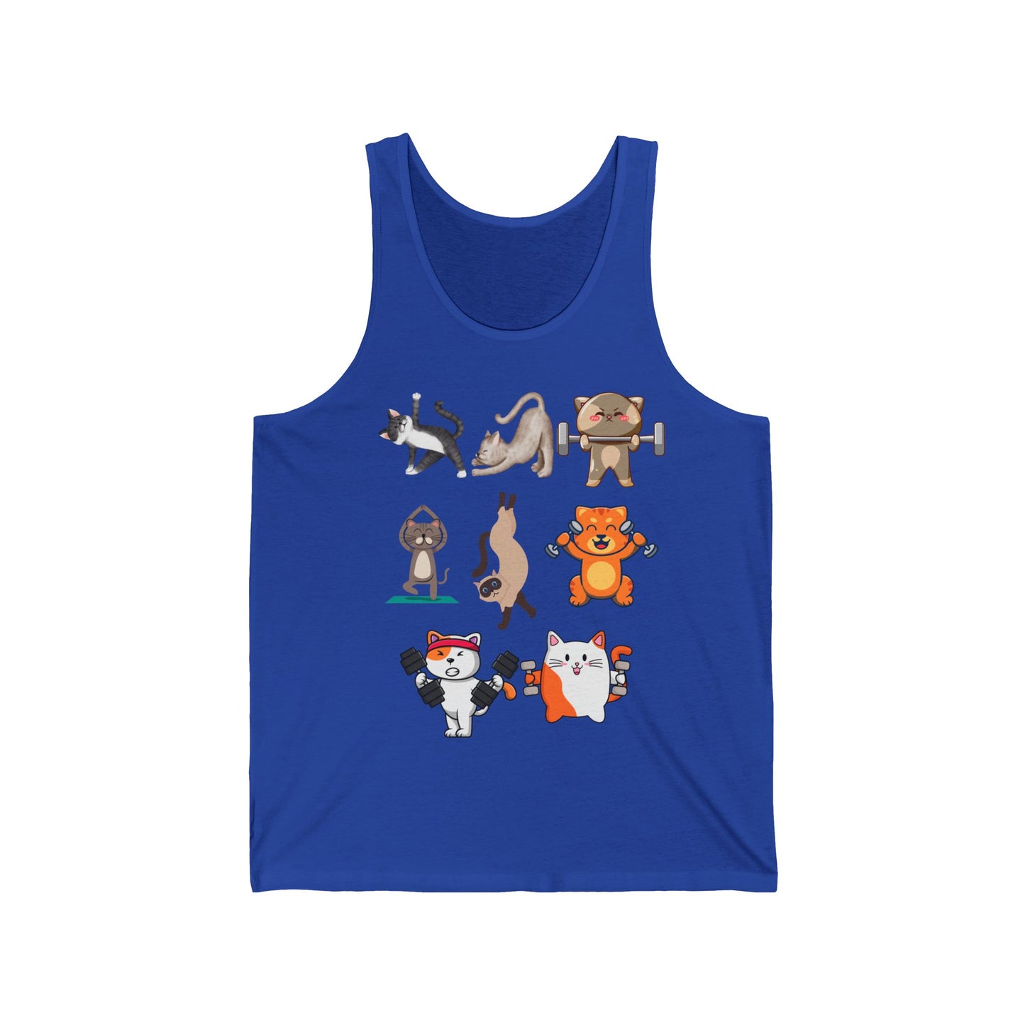 Funny Cat Tank Top for Workout Lover gift for Gym Lovers Tank Tops Cats Lifting Weights Shirt Cat Powerlifting Tank Top Cats Working Out
