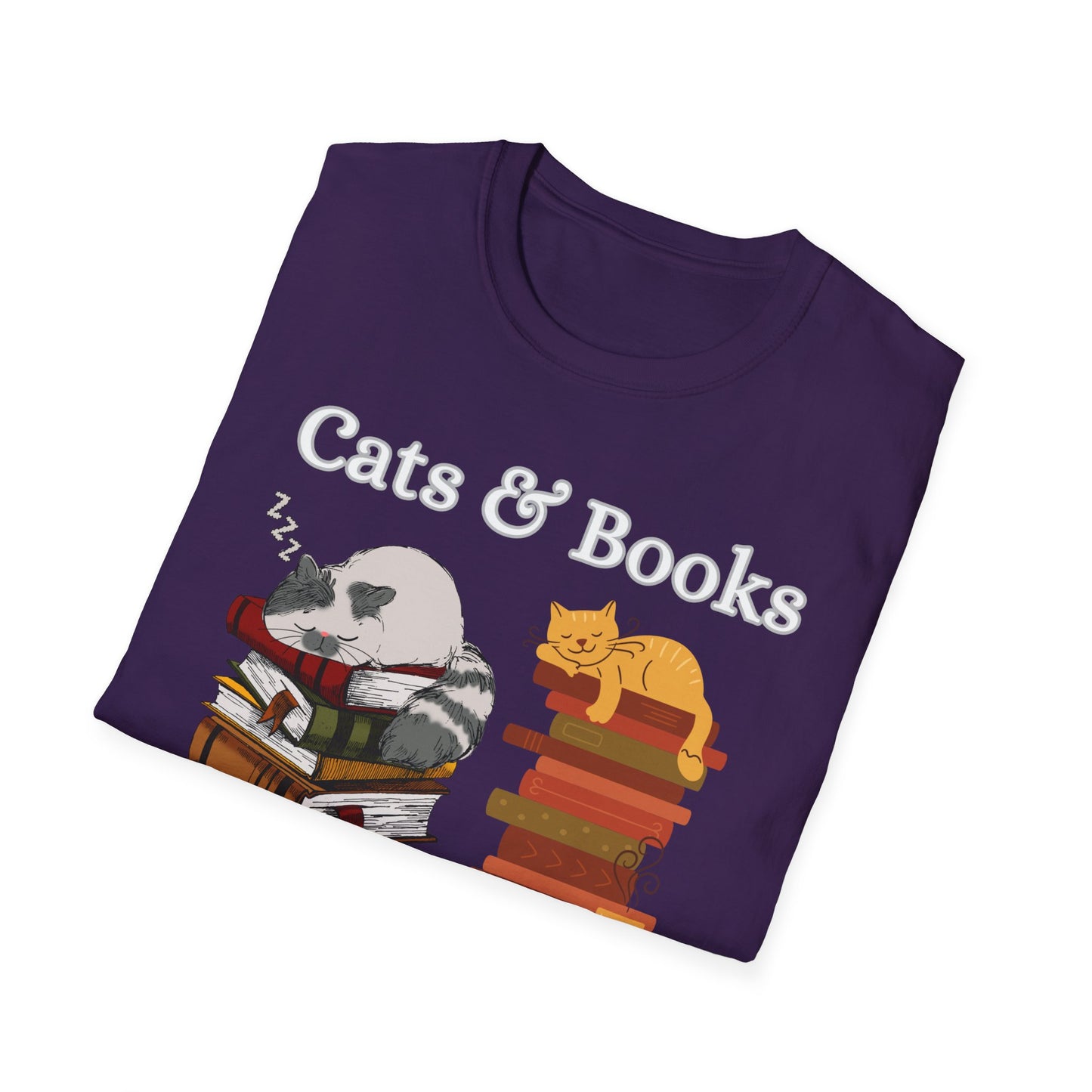 Cat T-shirt for Reader gift Funny Cat Shirt Reading Cats T shirt for Cat Lover gift Cats Books Shirt T-shirt Book Lover Gift