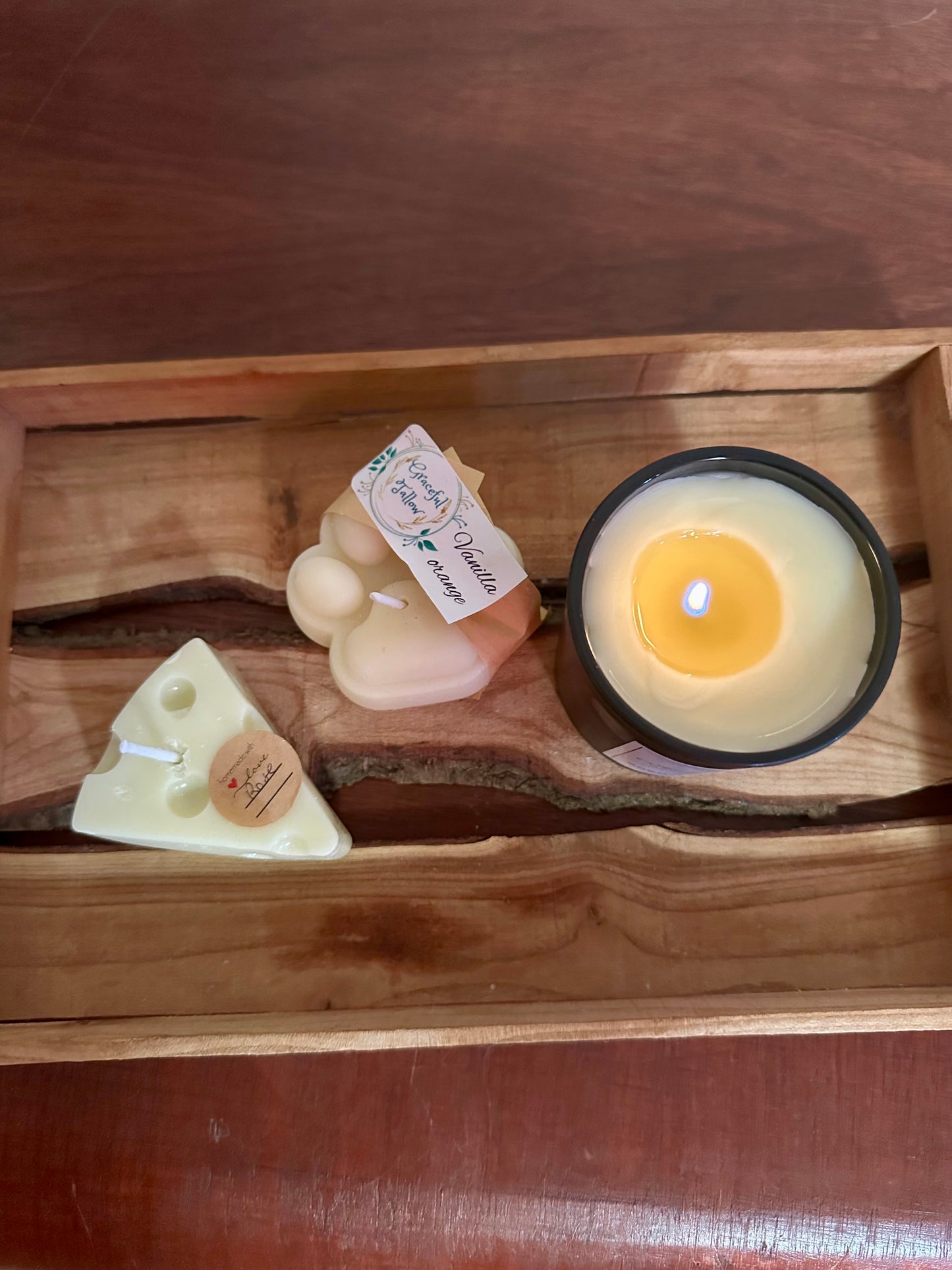 Honey Tallow Beeswax Candle All Natural Beef Tallow Candles Beeswax Candle Michigan Honey Candle Essential Oils