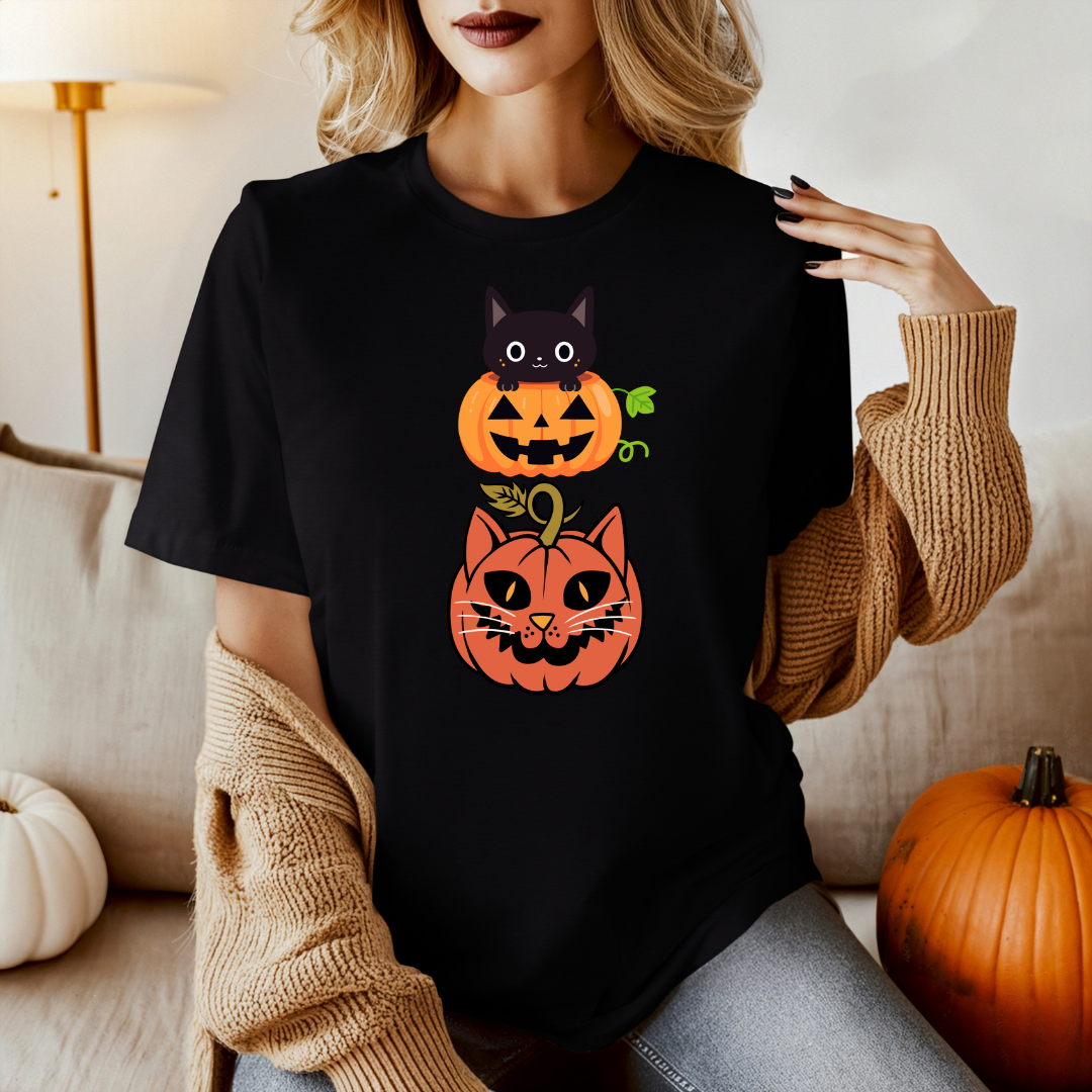 Halloween Kitty Shirt for Halloween gifts for Black Cat Shirts for Black Cats Lover T Shirt for Spooky Season Cat T Shirt for Halloween gift