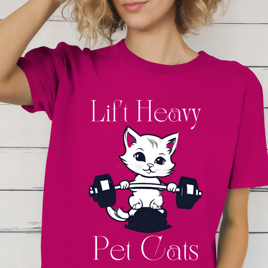 Lift Heavy Pet Cats shirt for Workout Lover gift Gym Lover gifts for Cat Lover gift for Cat Weightlifting Cats Lifting Weights Working out