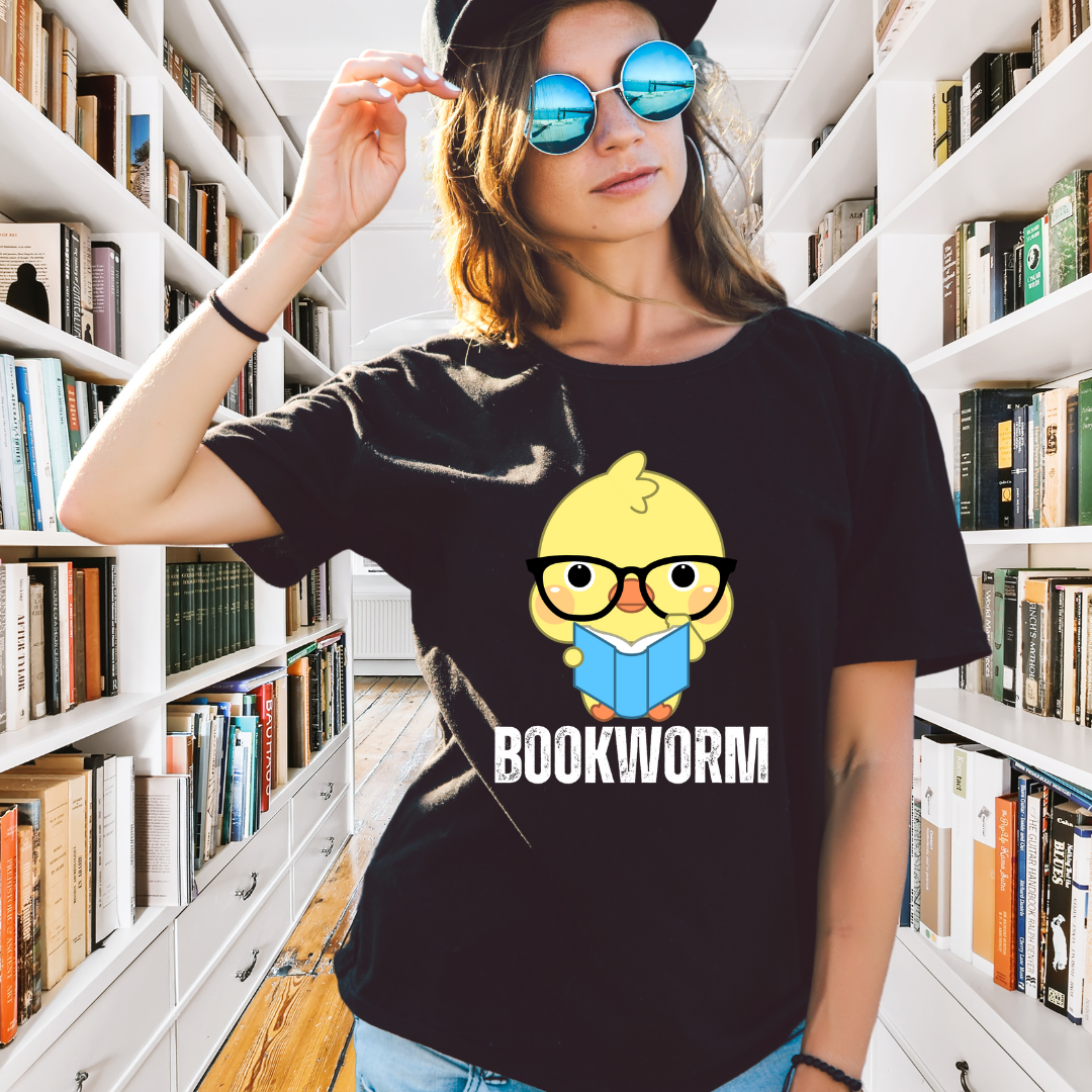 BookWorm T Shirt for Book Lover gift for Reading Lover gift for Duck Lover gift for Bookworm gift - Duck T-shirt - Animals Reading