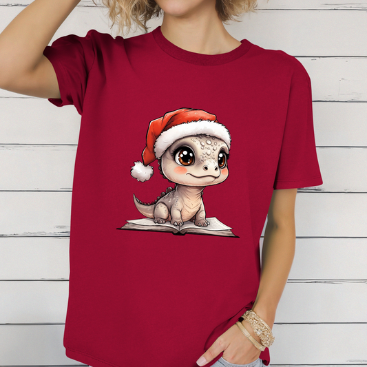 Dinosaur Reading Shirt for Christmas gift for Dinosaur Lovers T-shirt Cute Baby Dinosaur TShirt for Christmas Dino T shirts for Dino gifts