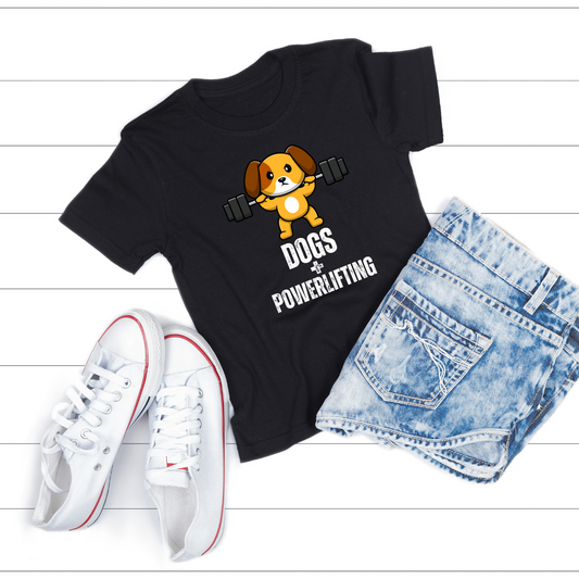 Powerlifting T-shirt for Dog Lover gift for Powerlifting Lover T Shirt Dogs & Powerlifting Shirt for Fitness Lover gift for Powerlifter