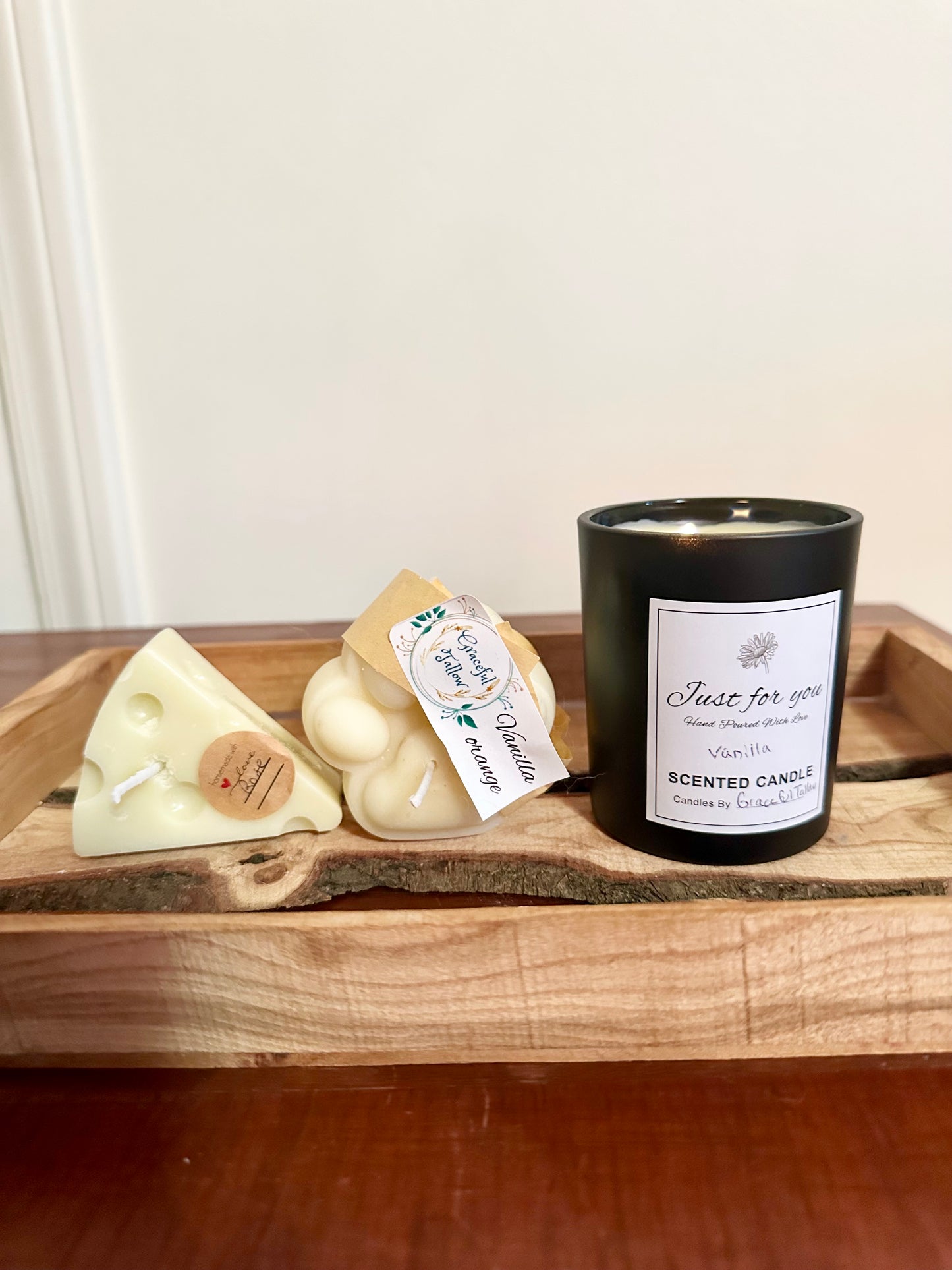 Honey Tallow Beeswax Candle All Natural Beef Tallow Candles Beeswax Candle Michigan Honey Candle Essential Oils