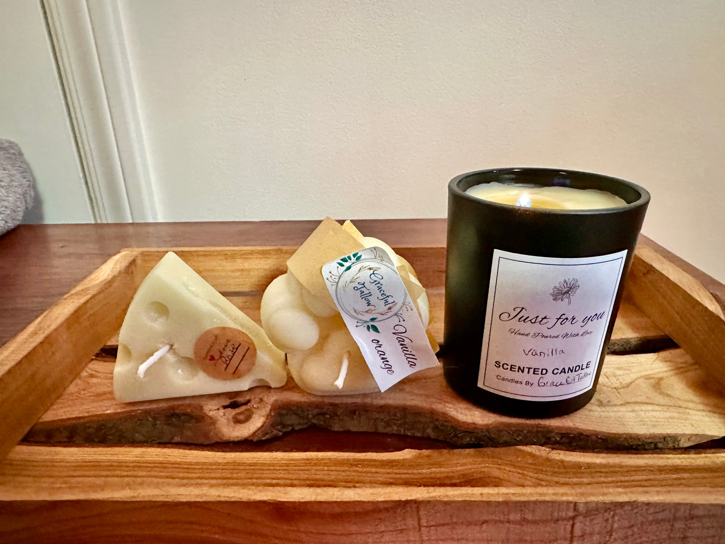 Honey Tallow Beeswax Candle All Natural Beef Tallow Candles Beeswax Candle Michigan Honey Candle Essential Oils