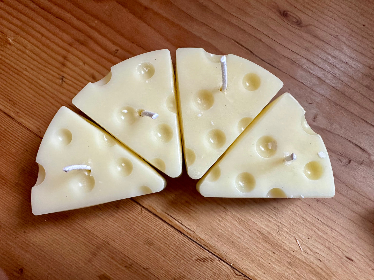 Cheese Shaped Candle All Natural Beeswax & Tallow Candles! Food Shape Candles Scented with Essential Oils for Cheese Lover gift for Cheesy