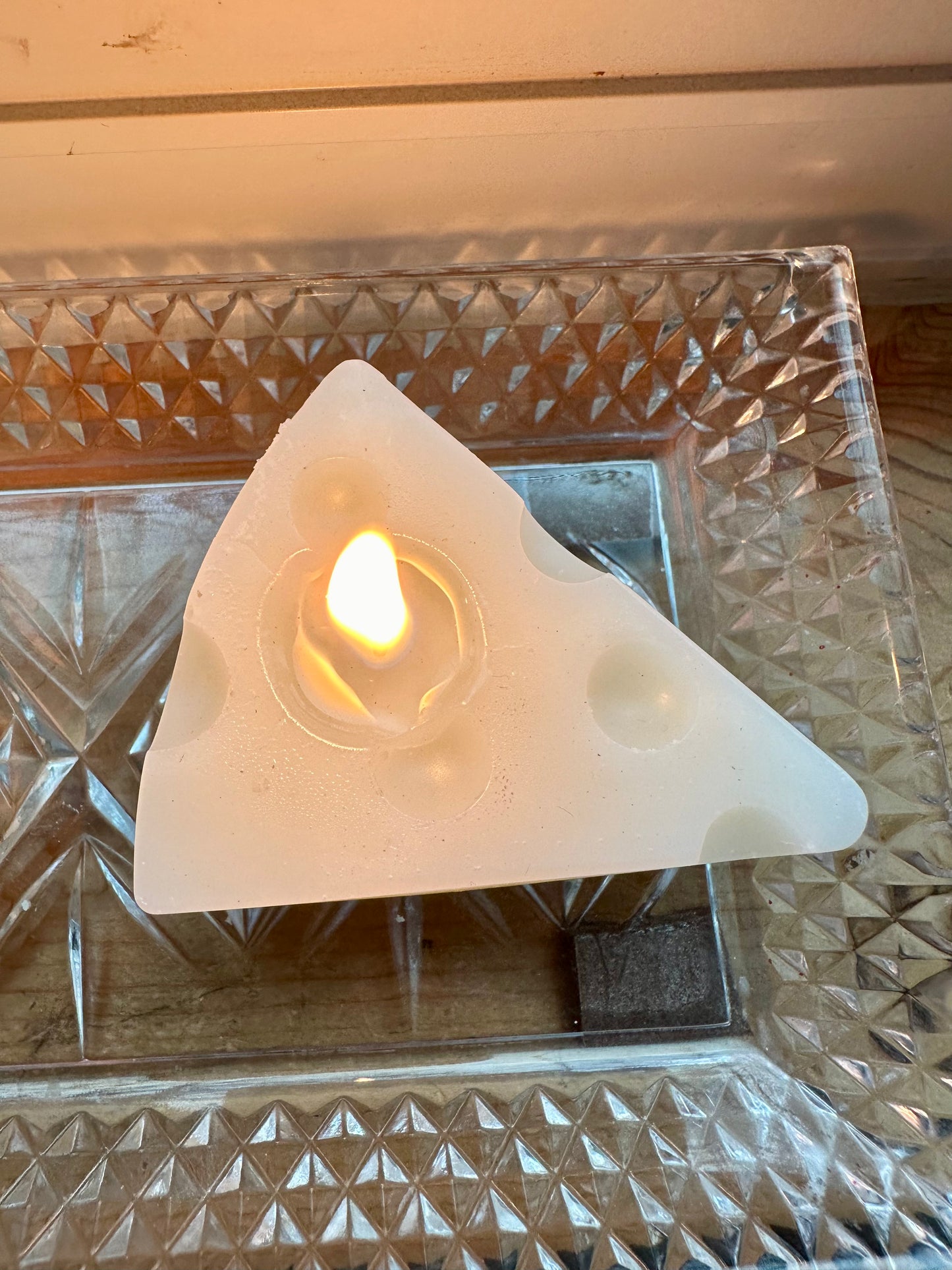 Cheese Shaped Candle All Natural Beeswax & Tallow Candles! Food Shape Candles Scented with Essential Oils for Cheese Lover gift for Cheesy
