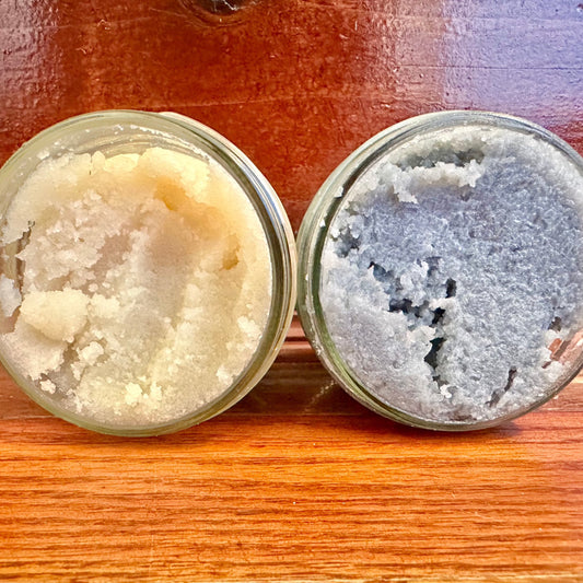 Sugar Scrub Salt Scrubs 4oz Grass Fed Tallow Exfoliating Activated Charcoal Epsom Salt for Face & Body Exfoliation All Natural Skincare gift mom