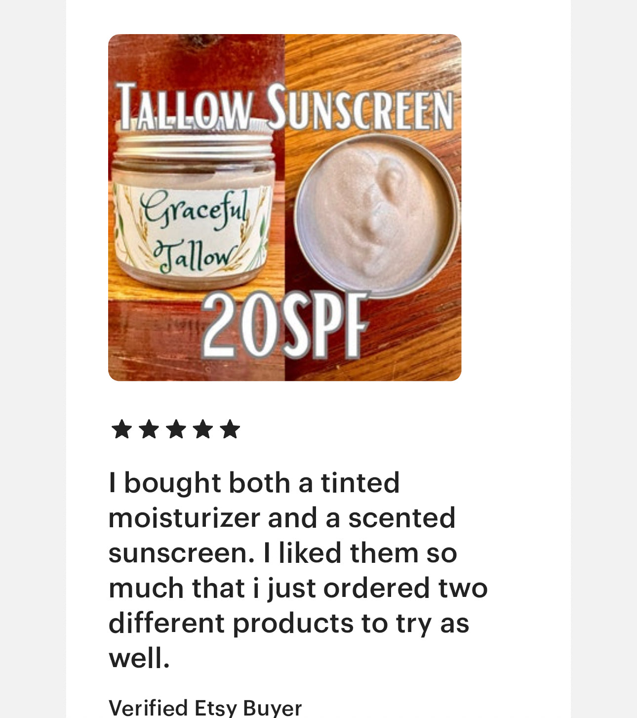 TINTED Tallow Sunscreen Non Toxic Grass Fed Beef Tallow Face & Body Lotion / Eye Cream! Skin care gift for Mom gifts Non-Nano Zinc Oxide
