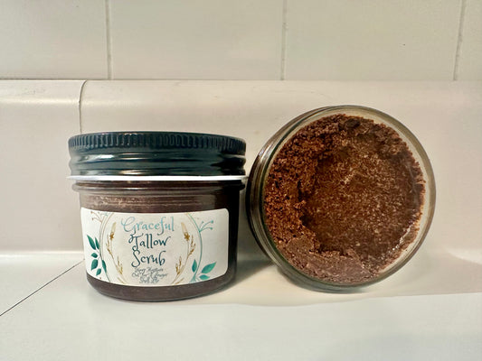 Coffee Sub Tallow Scrubs for Face and Body Scrubs Grass Fed Beef Tallow Scrub Moisturizer Facial Scrub for Christmas presents for Carnivore
