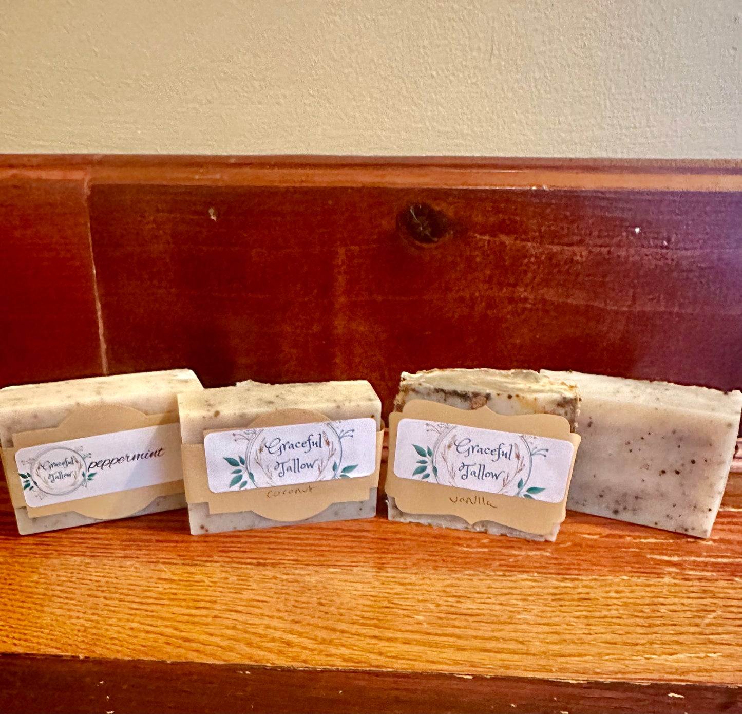 Exfoliating Coffee Soap Handmade Grass Fed Tallow Soap Bar gift Carnivore diet Animal Based Soap Handcrafted Home Made All Natural Bars