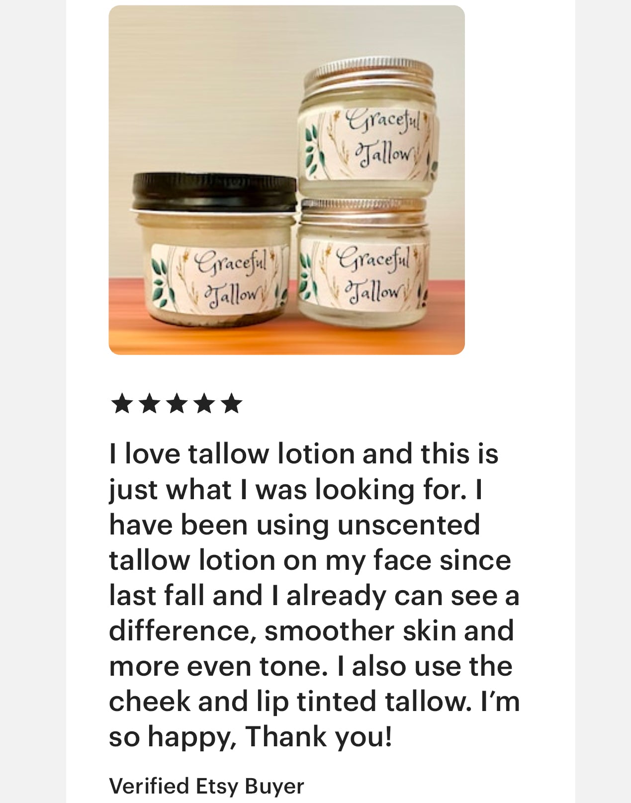 Grass Fed Tallow Face & Body Lotion / Eye Cream! Skin care gift Hydrating body butter gifts