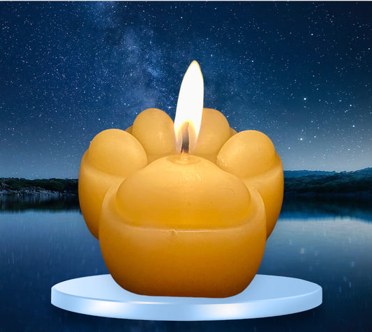 Handmade Beeswax & Tallow Candle for Carnivore gift for Her Essential Oil Natural Candle gifts PAW Shaped Candles!