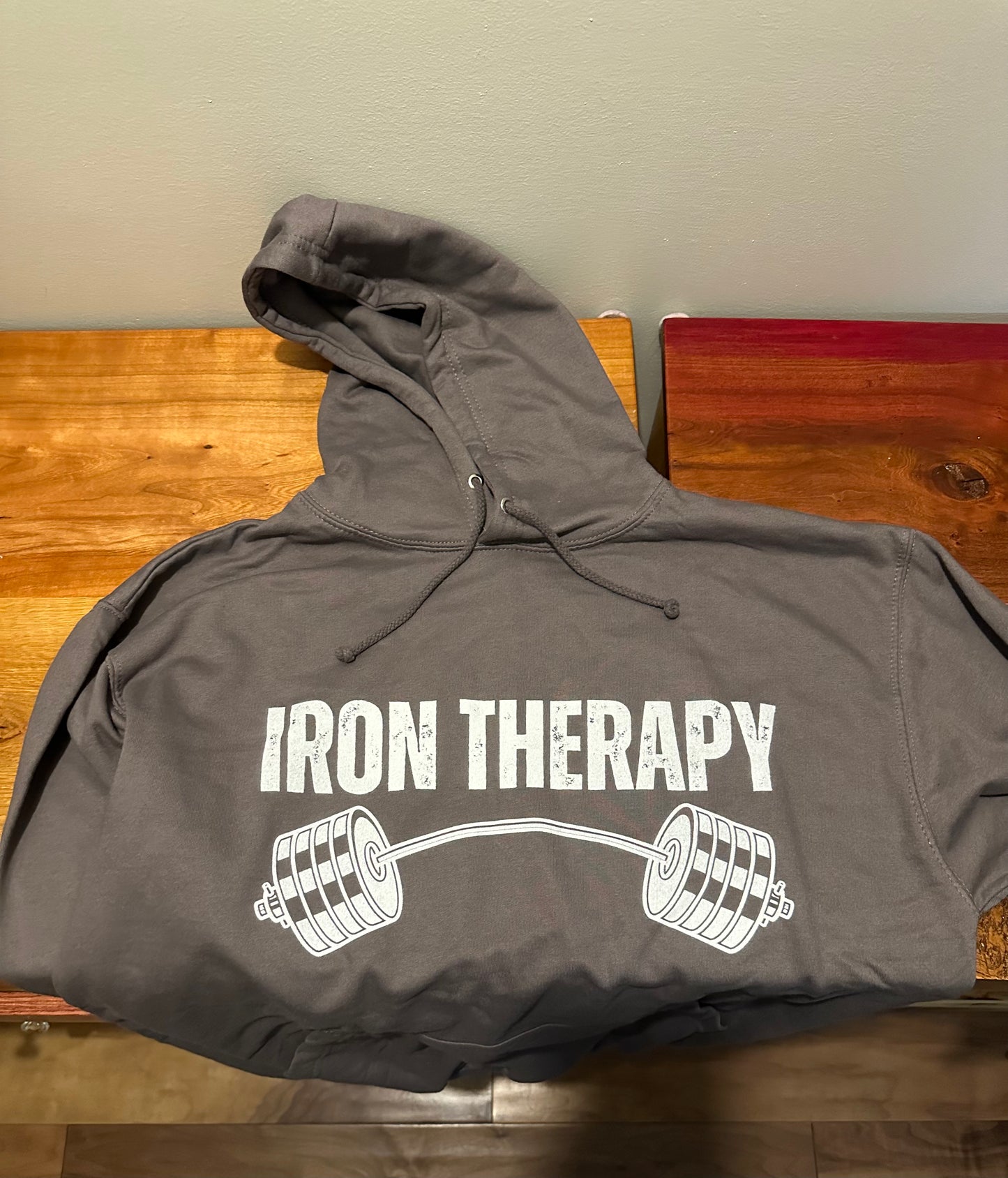 Workout Hoodie for Gym Lover gift for Fitness Lover gifts for Weightlifting sweatshirt - Powerlifting hoodie for Powerlifter Iron Therapy