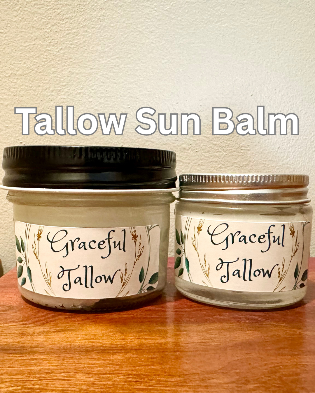 Tallow Sun Balm Non Toxic Grass Fed Beef Tallow Face & Body Lotion / Eye Cream! Skin care gift for Mom gifts Non-Nano Zinc Oxide