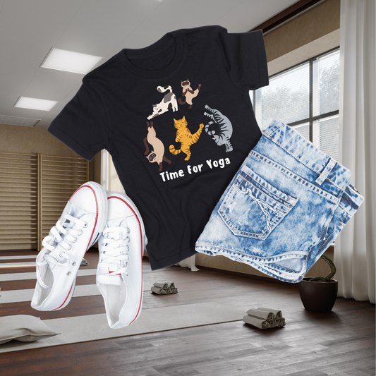 YOGA CAT T-Shirt! Funny Cat Shirt for Yoga Lover gift for Cat Lover T shirt Cute Cats Tee
