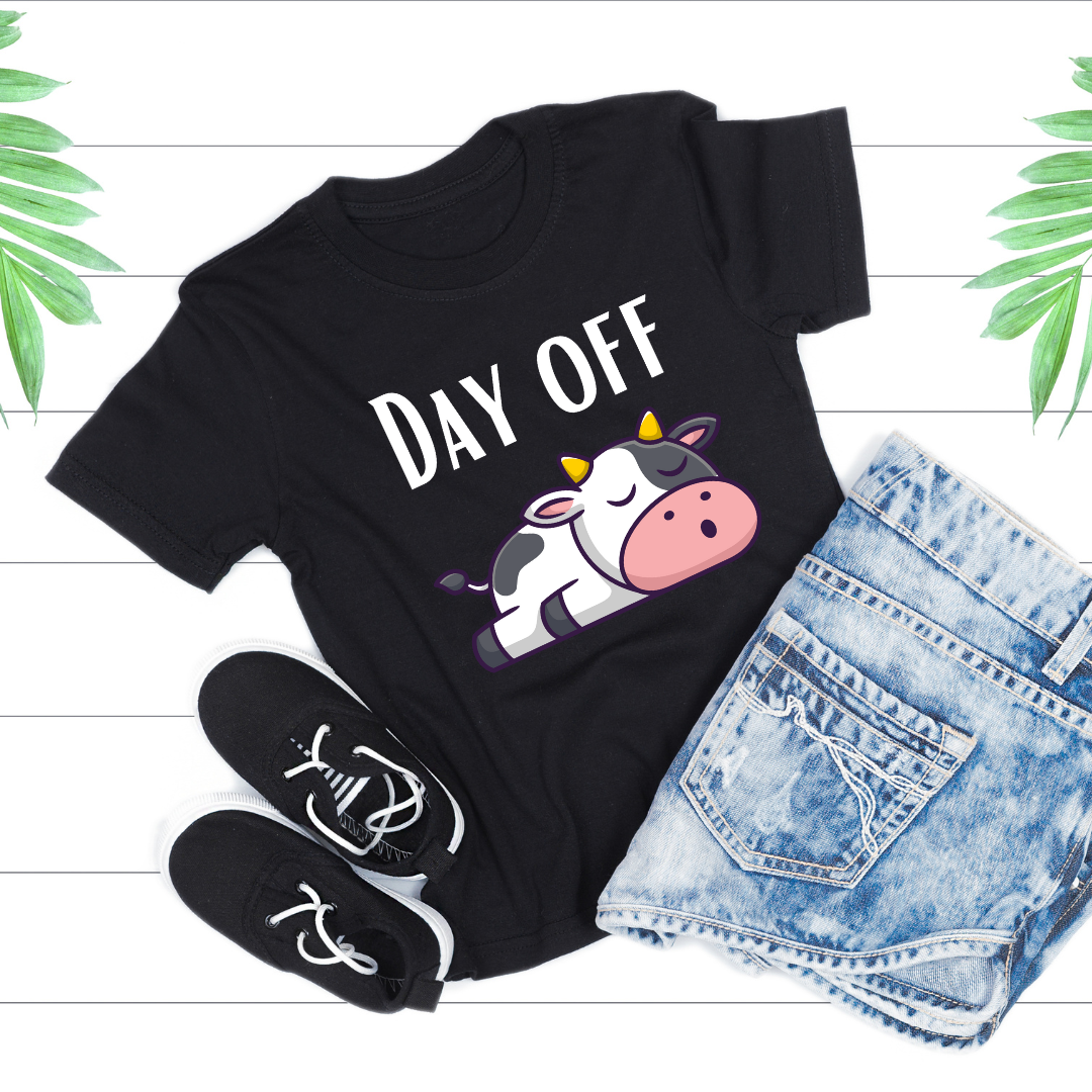 Funny Cow T-shirt for Cow Lovers gift Funny Cow Shirt Day Off T Shirt Cozy Tee - Gift for Her - Woman gifts for Farmer