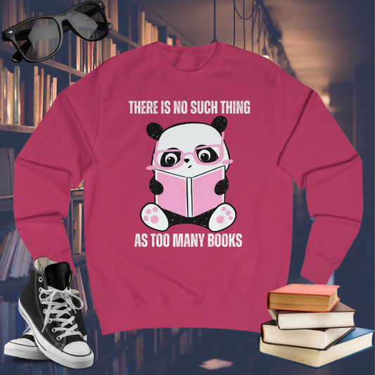Panda Reading a Book Sweatshirt Lover of Reading Books Bookish Sweatshirts gift for Reader Bookworm gifts for Librarian English Teacher