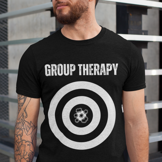 Group Therapy Gun Range T Shirt Funny Gun Lover Shirt for Shooting gift for hunting gift for hunter gifts for Patriot gift for Pro Gun