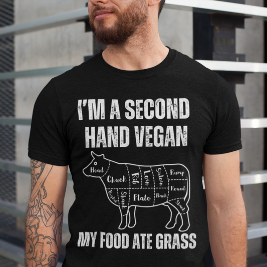 Second Hand Vegan Shirt for Meat Lover gift Funny T-shirt for Steak Lover gift for Meat Lover Shirt for Carnivore T Shirt