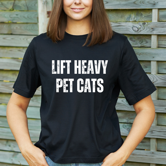 Lift Heavy Pet Cats T-shirt for Gym Lover gift for Cat Lover T shirt Cute Cat Shirt for Fitness Lover gift for Workout Shirts