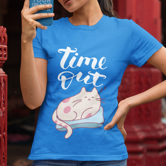 Cat Shirt for Funny gift for Cat Lover T-shirt TIME OUT T shirt Cat Nap time shirts - I'm tired shirt